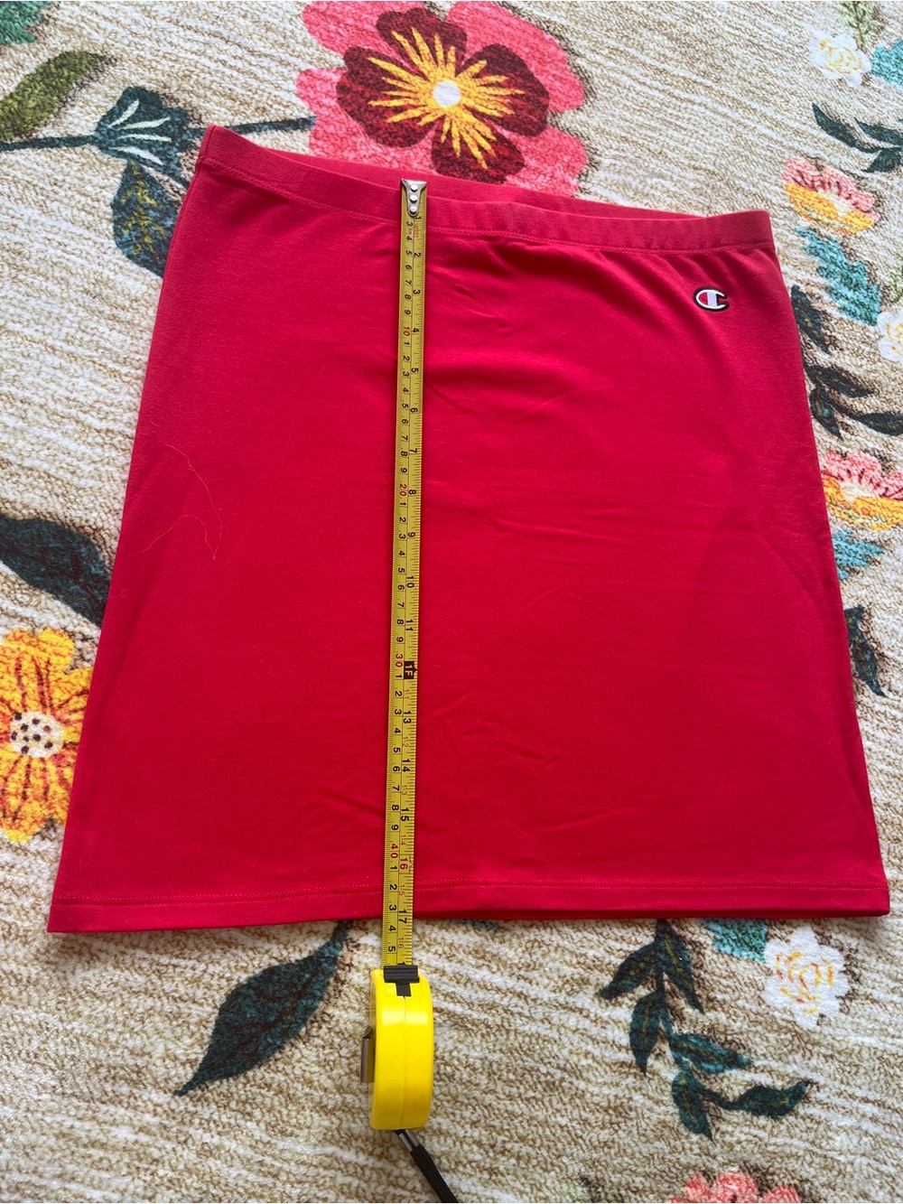 Champion Red Mini Skirt with Logo